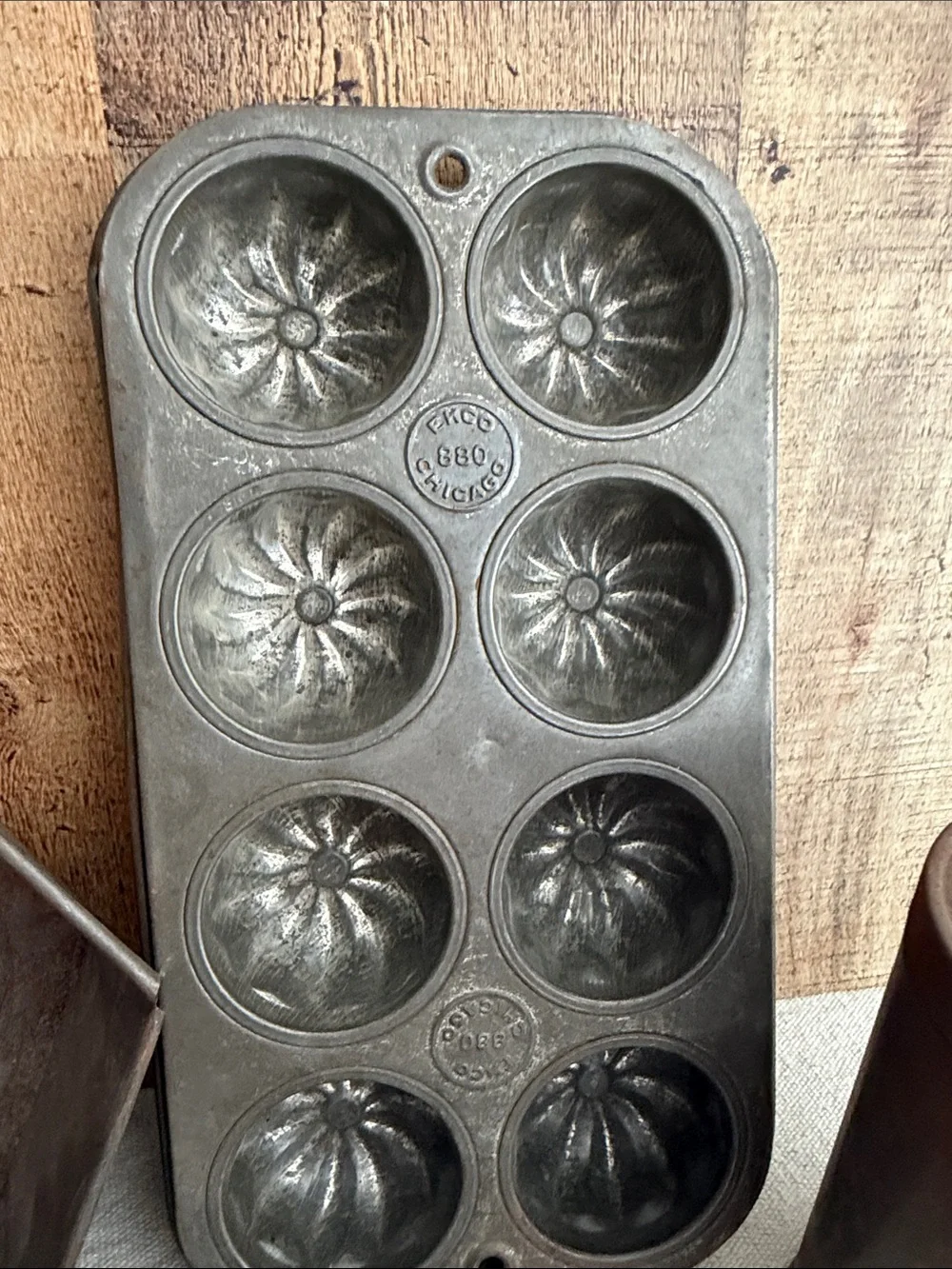 Vintage Primitive Metal Baking Molds and Food Tins- Rustic Set